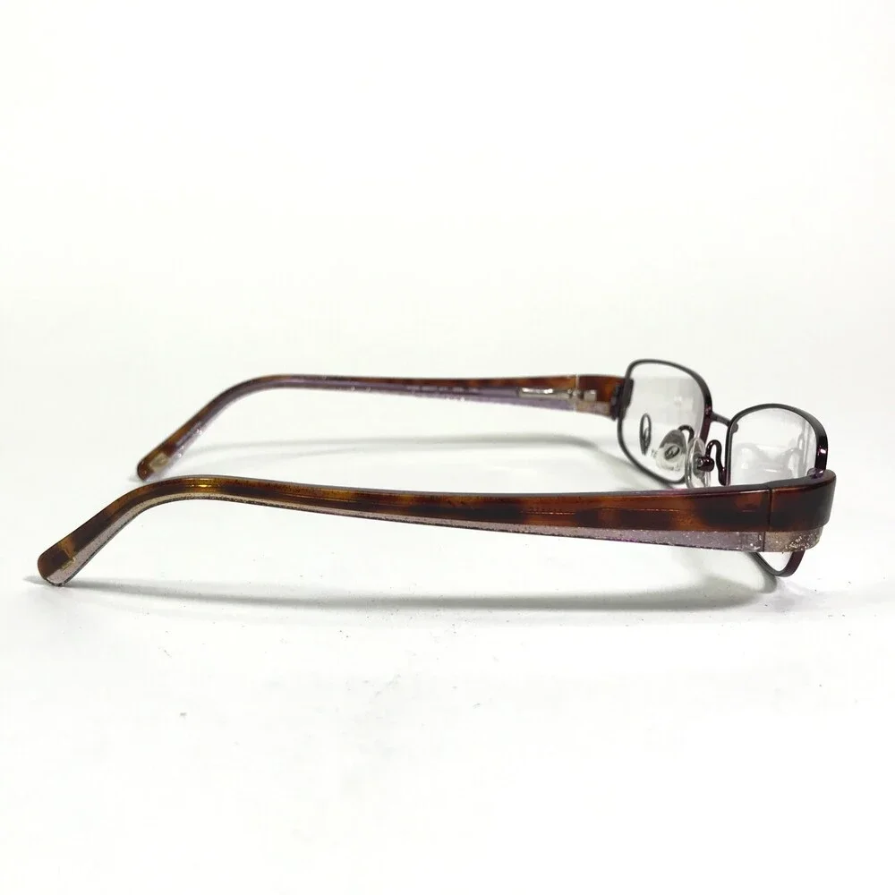 Nine West Eyeglasses Frames 411 ED6 Brown Tortoise Purple Rectangular 53-16-130